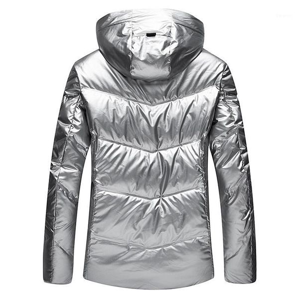 

2020 winter new men's sequins white duck down jacket thick warm hooded fashion hip hop parka and coats male brand clothing1, Black