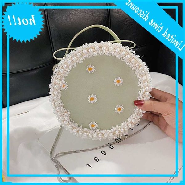 

2020 new circular design fashion pearl shoulder bag learn women crossbody messenger bags women's bolsa round handbag