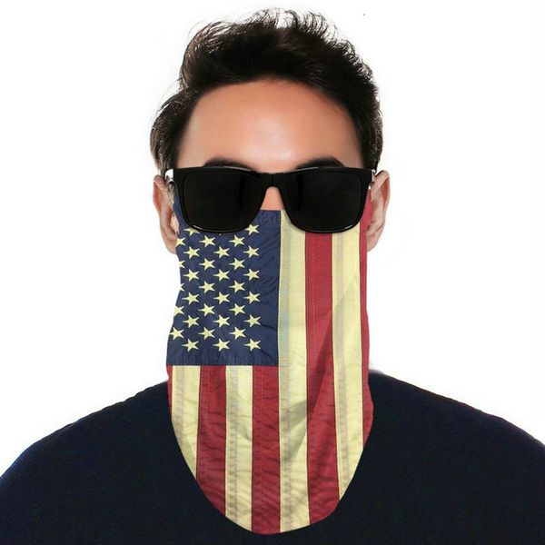 

american flag balaclava half face masks outdoor cycling bandanas scarf headband scarves washable protective face mask-2pcs carbon filters
