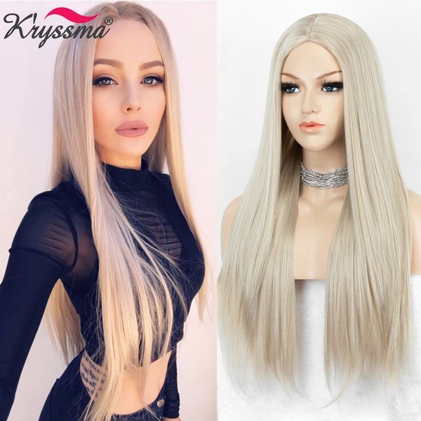 

lx brand blonde wig long straight synthetic wigs for women platinum blonde wigs natural straight wig cosplay wigs fiber hair wigfactory dire, Black