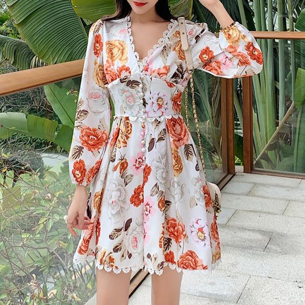 

women's jumpsuits & rompers print romper women playsuits shorts 2021 summer casual loose v-neck long sleeve bodycon party beach playsui, Black;white