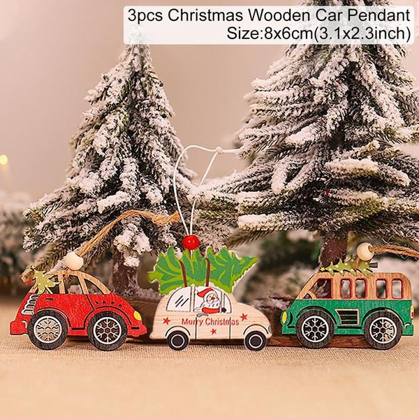 

деревянные рождественские украшения с рождеством декор для дома 2020 noel navidad xmas декор дерево cristmas подарков happy new year 2021 sq