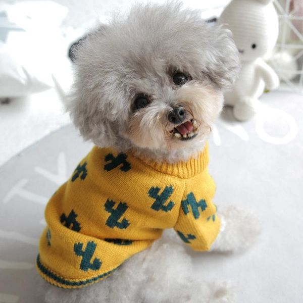 

dog apparel cotton knitted clothes winter warm pet jacket coat puppy little animal cat pomeranian schnauzer sweater suit1