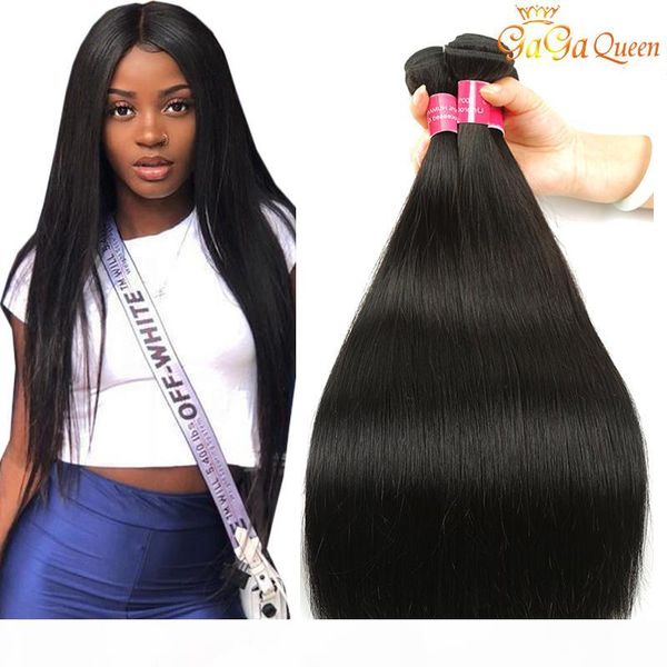 

5 bundles brazilian virgin straight hair unprocessed brazilian straight human hair weaves peruvian indian straight hair weave bundles, Black