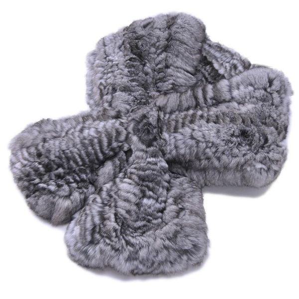 

2021fxfurs new women's genuine 100% real chinchilla fur knitted scarf scarves lady wraps scarfs natural color extrmely soft warm, Blue;gray