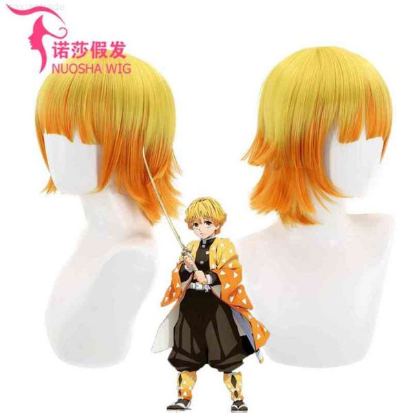 

new ghost killing blade my wife shanyi cosplay animation wig mechanism, Black