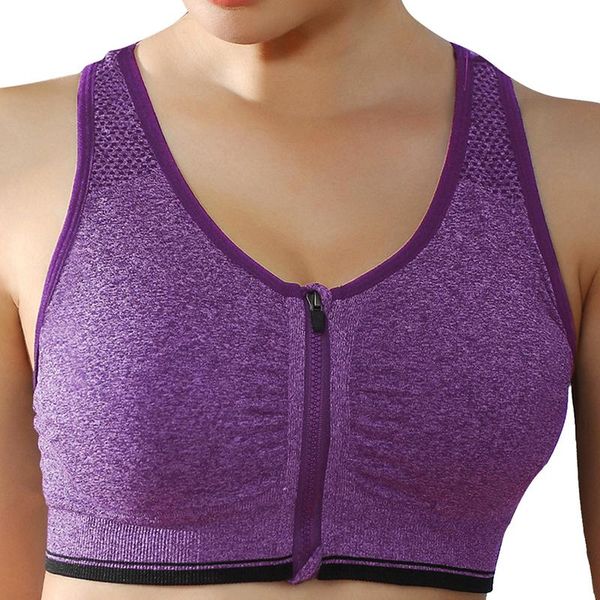 

vertive спорт бюстгальтер женщины push up front zipper спортивный бюстгальтер нет стальное кольцо йога бесшовным женщины тренировки упражнен, White;black