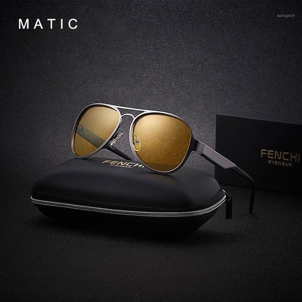 

sunglasses aviation yellow anti-glare night driving luxury men retro sun glasses male black frame uv400 matic1, White;black