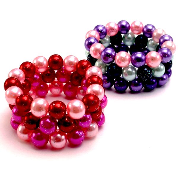 10mm fatti a mano colorati perline fili di perline braccialetti con ciondoli gioielli elastici per bambini ragazza bambini decorazioni per feste di compleanno