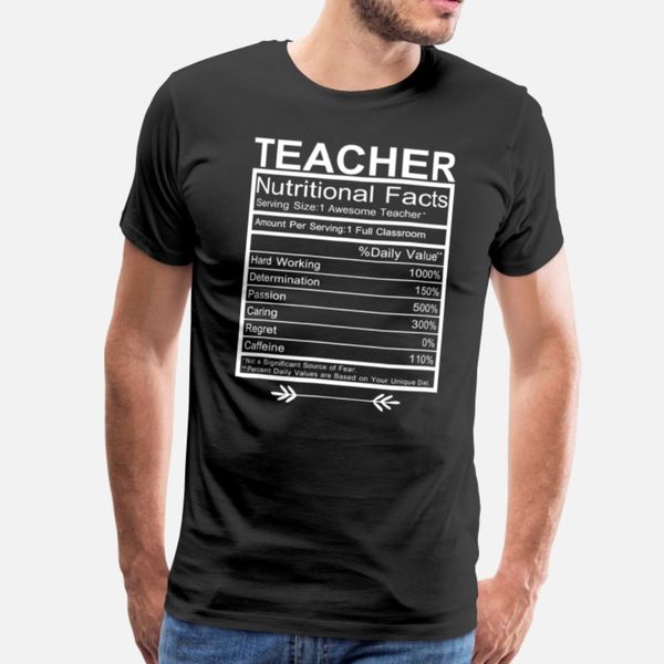 

teacher nutritional facts t shirt humor breathable tracksuit hoodie sweatshirt