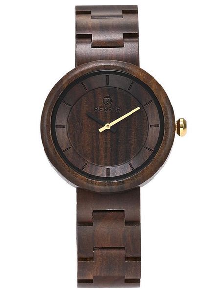 

natural wood watch for men round case dial design quartz watches mens man wristwatch vintage sandalwood walnut wooden band wrist watches, Slivery;brown