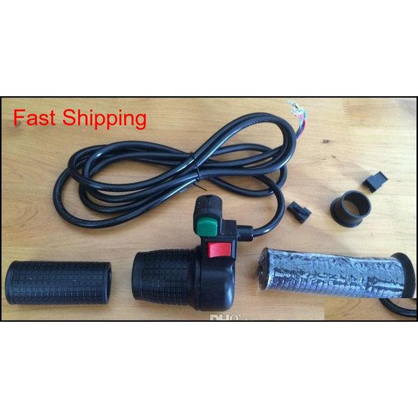 

electric bike scooter half twist throttle with on/off latching switch conversion part accelerator gas handle rolling handlebar grips 6vrnm