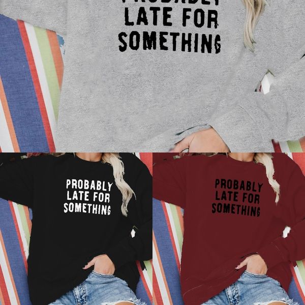 

qx10u autumn letter casual pullover neck letter autumn printed printed round round neck pullover sweater sweater casual 0llae, Black