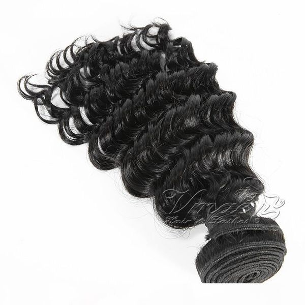 

vmae brazilian deep wave virgin brazilian hair bundles 3pcs lot 100% curly virgin hair factory selling hair weave online, Black