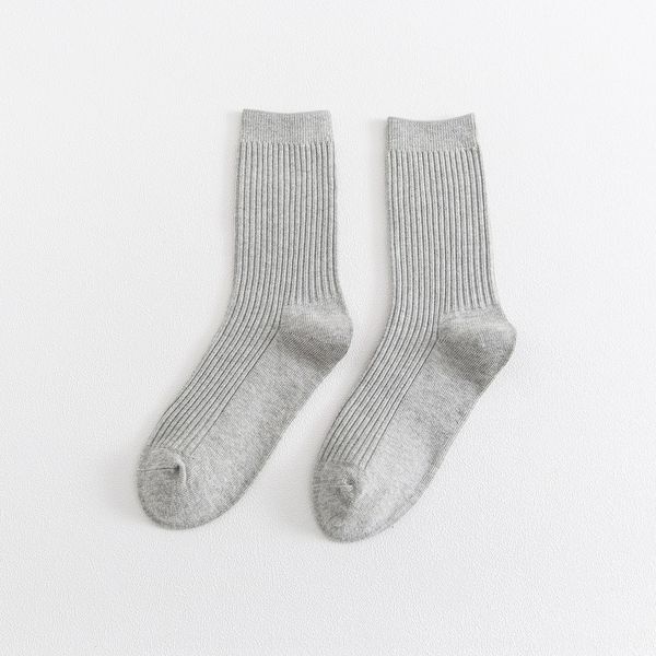 

men's double needle medium tube pure cotton men's socks autumn stockings winter new black and white solid color summer thin busine