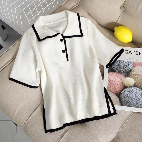 

Women Knitted Polo shirts 2020 Summer Women Tops