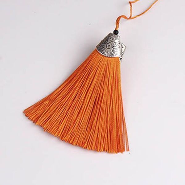 

10pcs 8cm colorful silk tassel with caps decorative tassel pendant earrings charm for diy jewelry making hangling accessories h wmtfyv