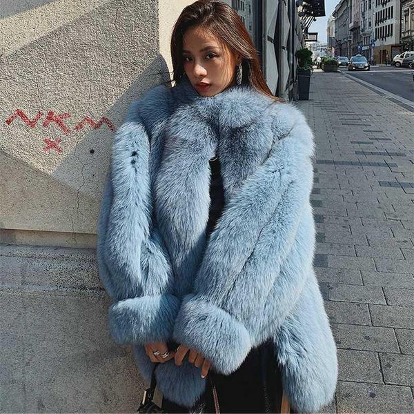 

new faux fur coat faux fur coat female mid-length 2019 winter fashion casual warm1, Black