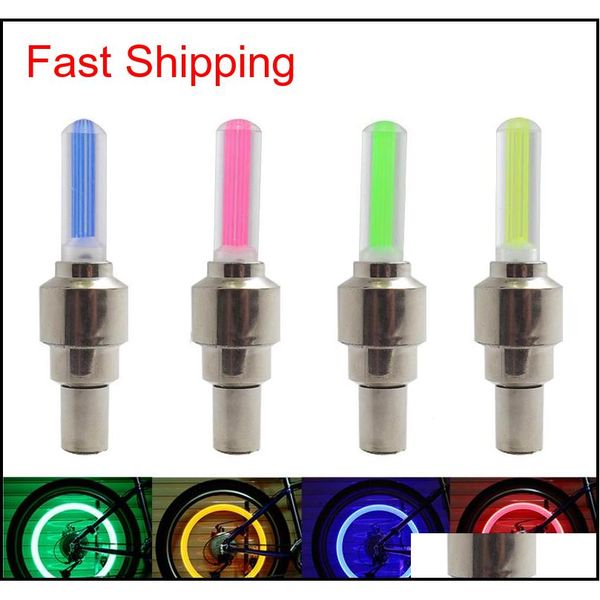 

100pcs firefly spoke led wheel valve stem cap tire motion neon light lamp for bike bicycle car motorcycle fy4324 qfegf