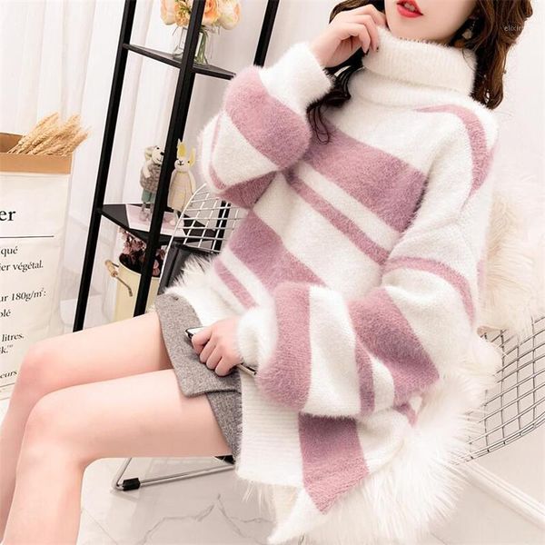 

2021 autumn and winter new thickening hooded high collar imitation velvet sweater female hooded loose college wind blouse1, White;black