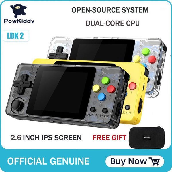 

powkiddy ldk new game 2.6 inch screen mini handheld game console nostalgic children retro mini family tv video consoles1