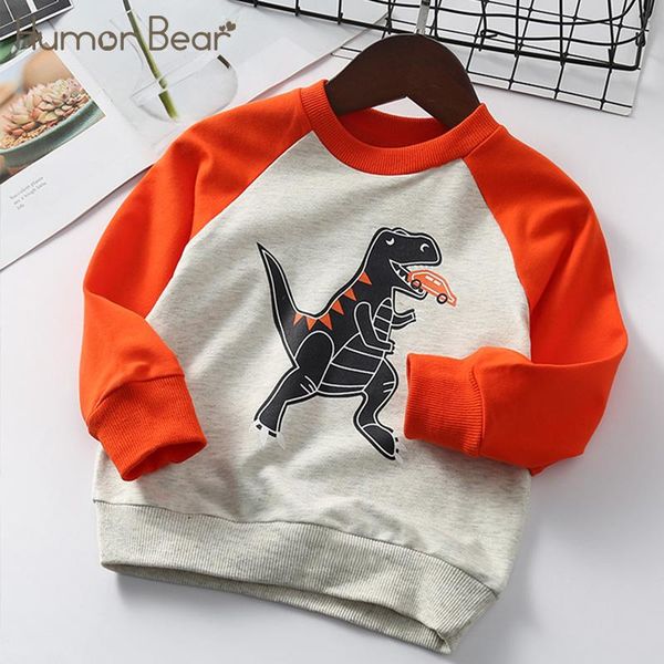 

humor bear baby clothes fashion outdoor jacket children jacket autumn & winter cartoon dinosaur print baby boys hooded clothing, Blue;gray