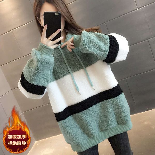

hooded cashmere sweater for women autumn winter 2020 new korean women's dress, Black