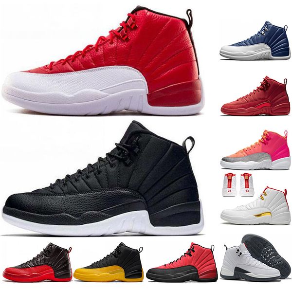 

12 stone blue university gold dark concord reverse flu game ovo white men basketball shoes 12s playoff french blue sneakers with socks