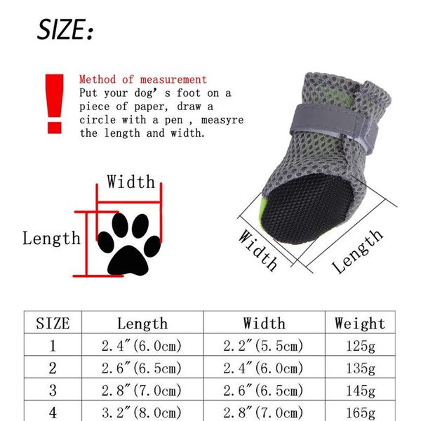 

pawfect 4pcs/lot waterproof winter pet dog shoes anti-slip snow pet boots paw protector warm reflective for medium la bbynza