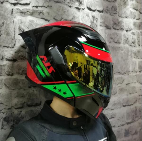 

aishi electric motorcycle helmet men and women winter antifog exposure helmet double lens full covered tail
