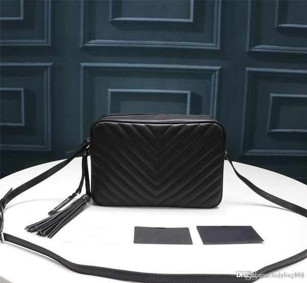 

new fashion luxury designer ladies handbag shoulder bag smooth leather cross body fringed leather leather camera bag