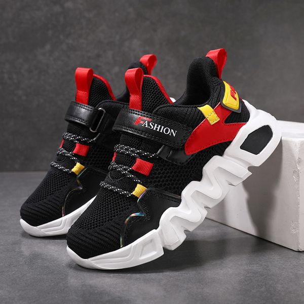 

2021 latest mesh breathable children 2020 autumn new children's boys sports lightweight boy running shoes tenis infantil 1, Black