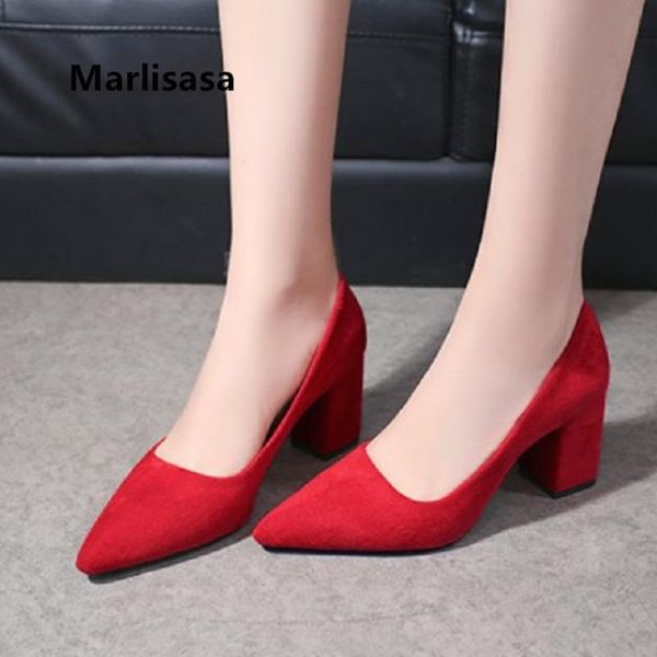 

marlisasa mujer tacones altos women classic black square heel shoes ladies comfortable summer office pumps casual shoes f5547