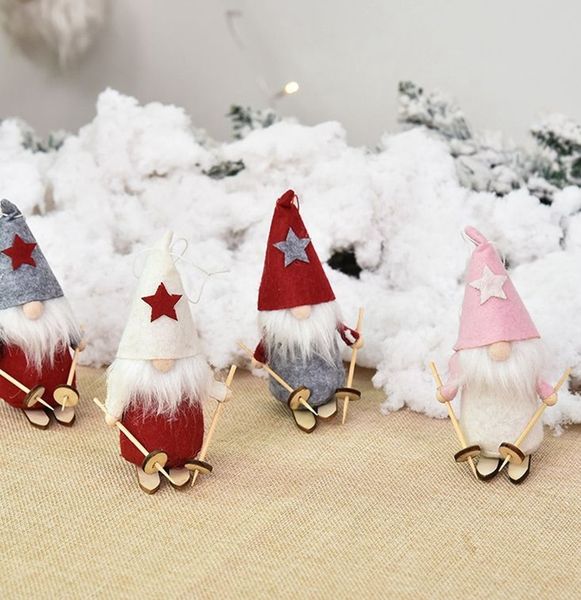 

accessories 2020 santa cute claus doll plush gnome christmas tree pendant creative home decoration k