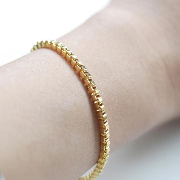 

Bohemian ethnic style metal box chain bracelet 2021 fashion simple and simple jewelry gifts for girls, Black