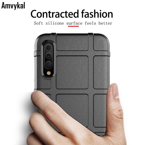 

anti-fall rugged fiber shield matte rubber case for samsung galaxy a50s a50 a41 a40s a40 a31 case shockproof armor cover