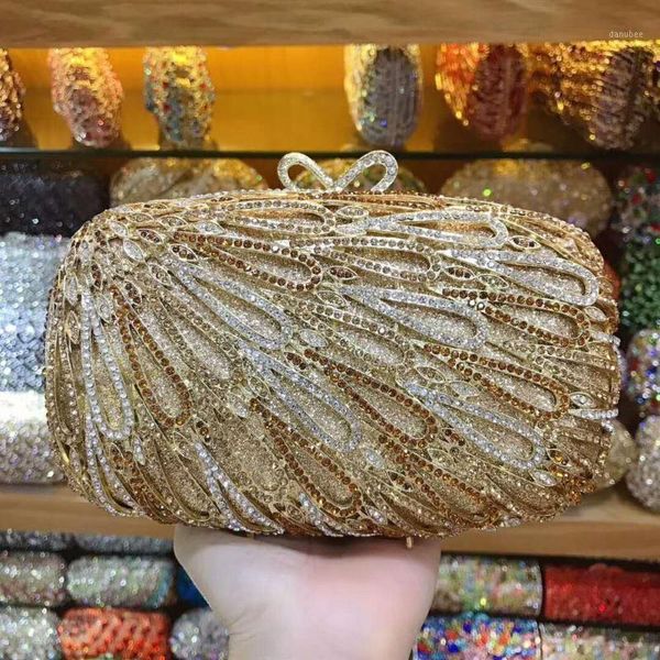 

xiyuan red gold crystal evening clutch bag women luxury purse bags wedding handbags bridal clutches bag chain mini shoulder1