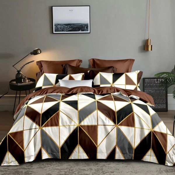 

lovinsunshine duvet cover set double bed cover set geometry comforter  bedding ss08# c0223
