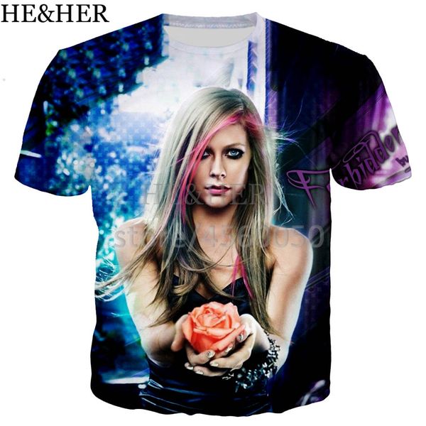 

singer avril lavign summer cool for 3d print shirts hentai comics humor men clothing