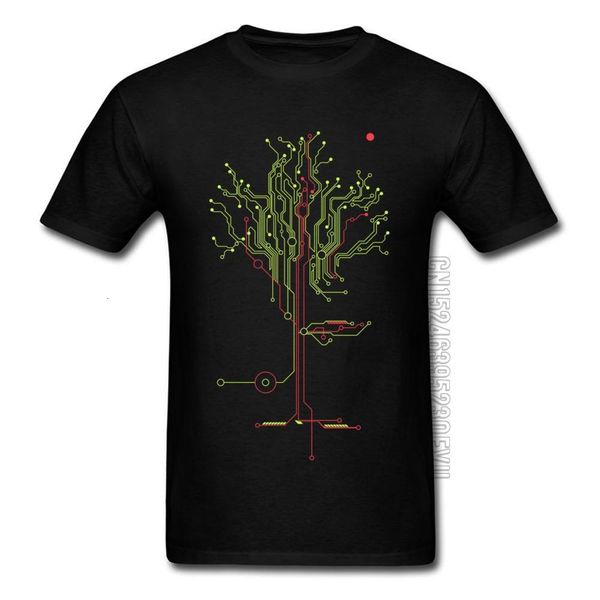 

men's tees tree of tomorrow ic circuit board creative design youth tshirt oversized fashion cool tees sweatshirt, White;black