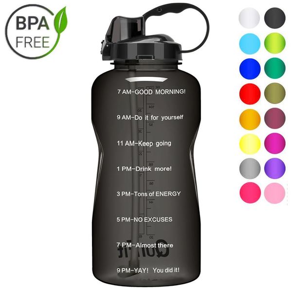 

38l центр галлон bpa protein воды кувшин бутылка соломотряс спорт тыква тритана большие пейте бутылки свободного кубка открытого 2l с quifit