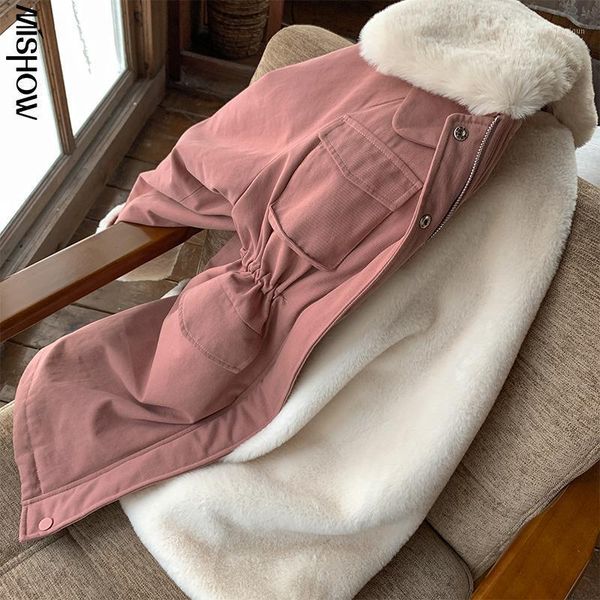 

mioshow 2020 winter parkas for womem a-line fashion loose clothing warm overcoats female elegant outdoor jackets mx20d83421, Black