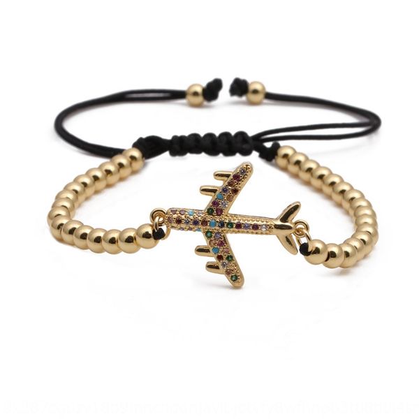 

jewelry brazilian wind copper micro inlaid zircon airplane women woven valentine's day giftgift jewelry brazilian wind copper micro inl, Golden;silver