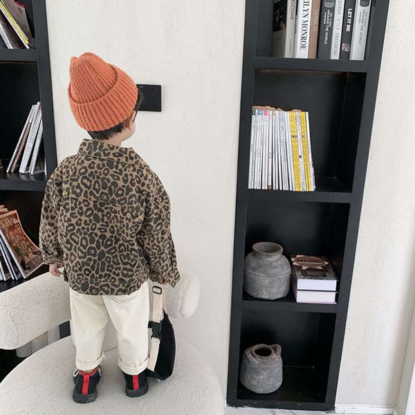 

children's leopard coat, boys' new foreign sle baby spring and autumn cardigan et, korean fashion 2020 eupz, Black