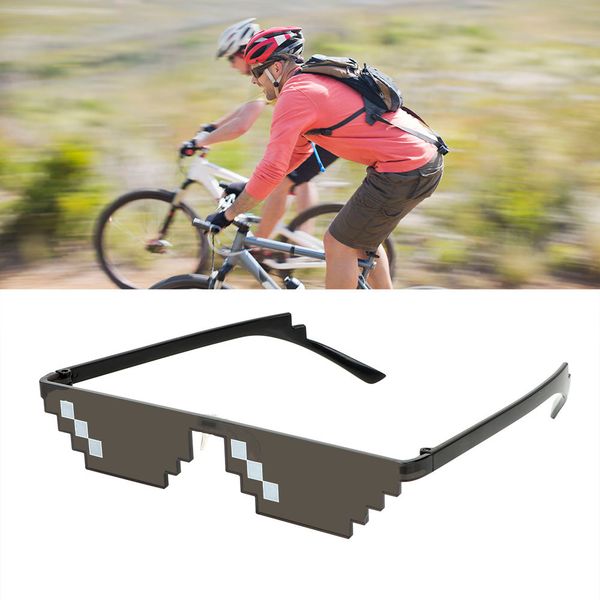 

mosaic racing glasses motocross bike vintage eyewear motocycle 3/6 bit mlg pixelated sunglasses uv protection