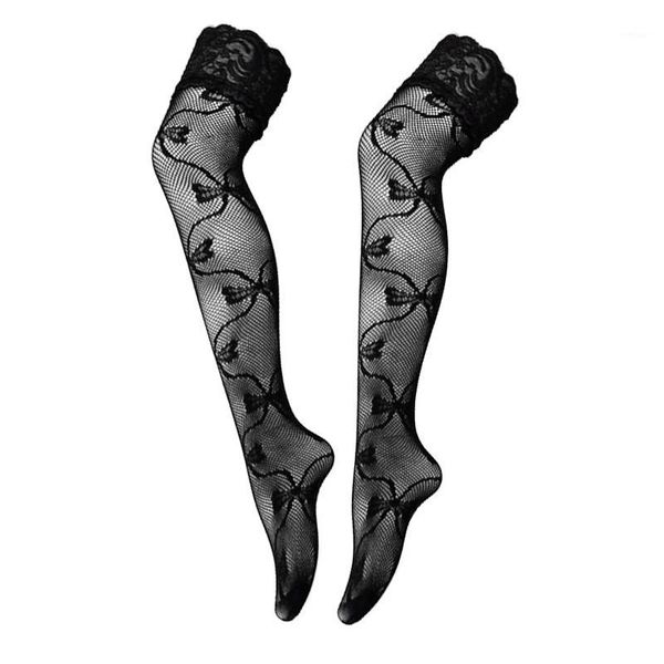 

black stockings women vintage lace stockings ladies party club dress knee high socks women transparent medias de mujer1, Black;white