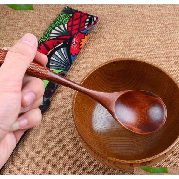 

selling wooden spoon bamboo kitchen cooking tool soup teaspoon