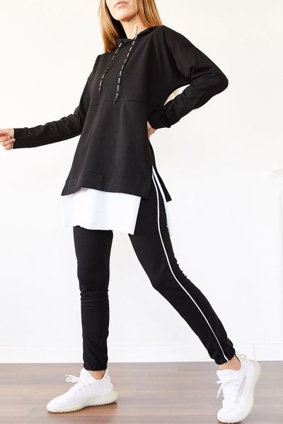 

gym clothing xhan women combed garnili tracksuit suit, White;black