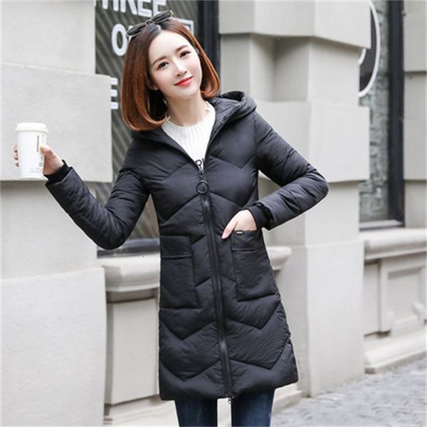 

2021 new yellow female winter jacket 8 colors 3xl plus size new fall korean fashion anti-cold thin with hood women's coat zuw4, Black