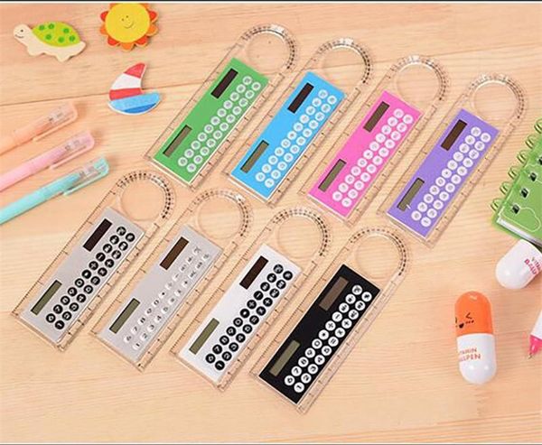 

ruler creative mini calculator portable multifunction solar energy students gift jxw044